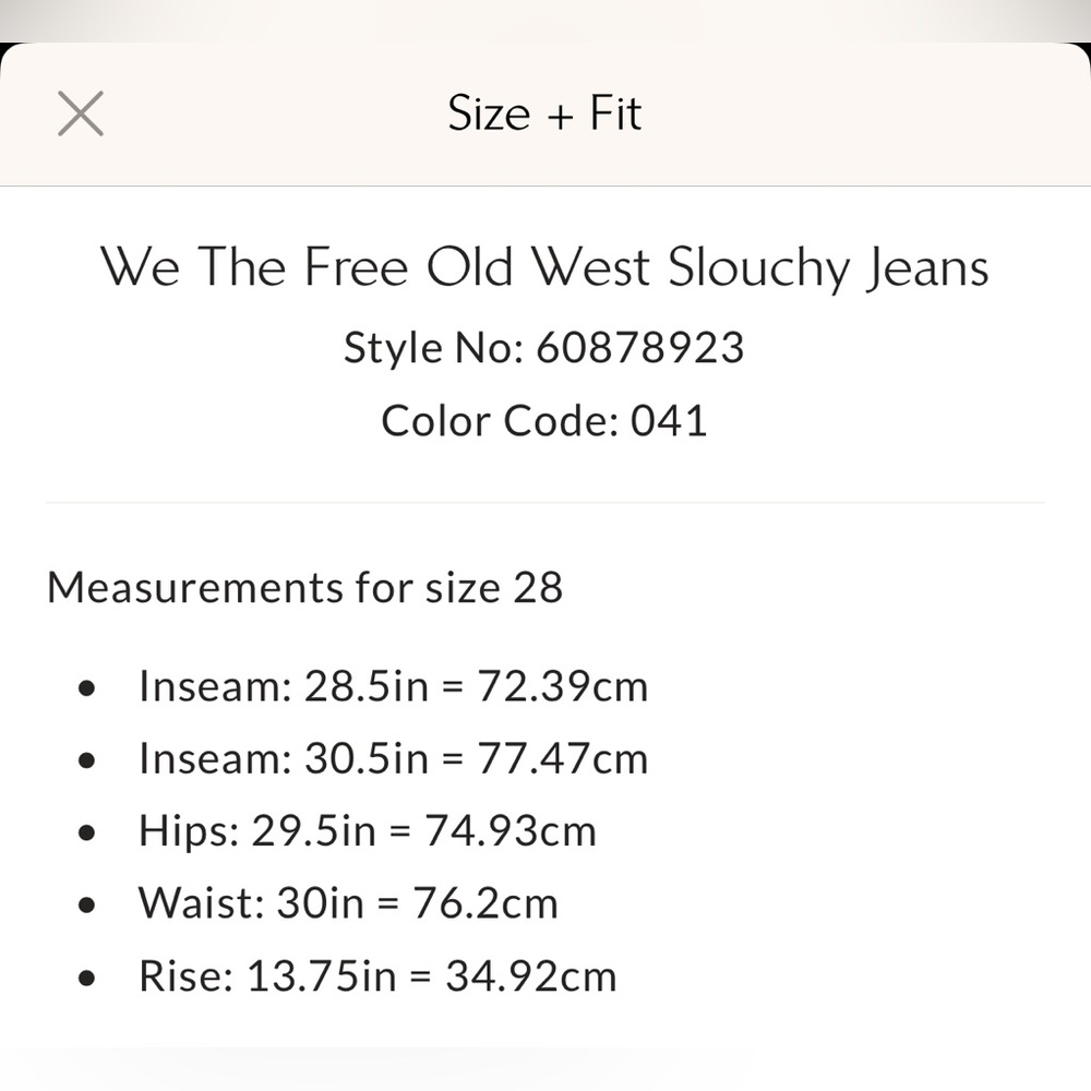 NWT FREE PEOPLE We The Free Old West Slouchy Jeans Size 32S - Picture 7 of 10